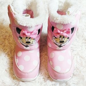 🌸Girl's Pink Disney Minnie Winter Boots (Size: 9)